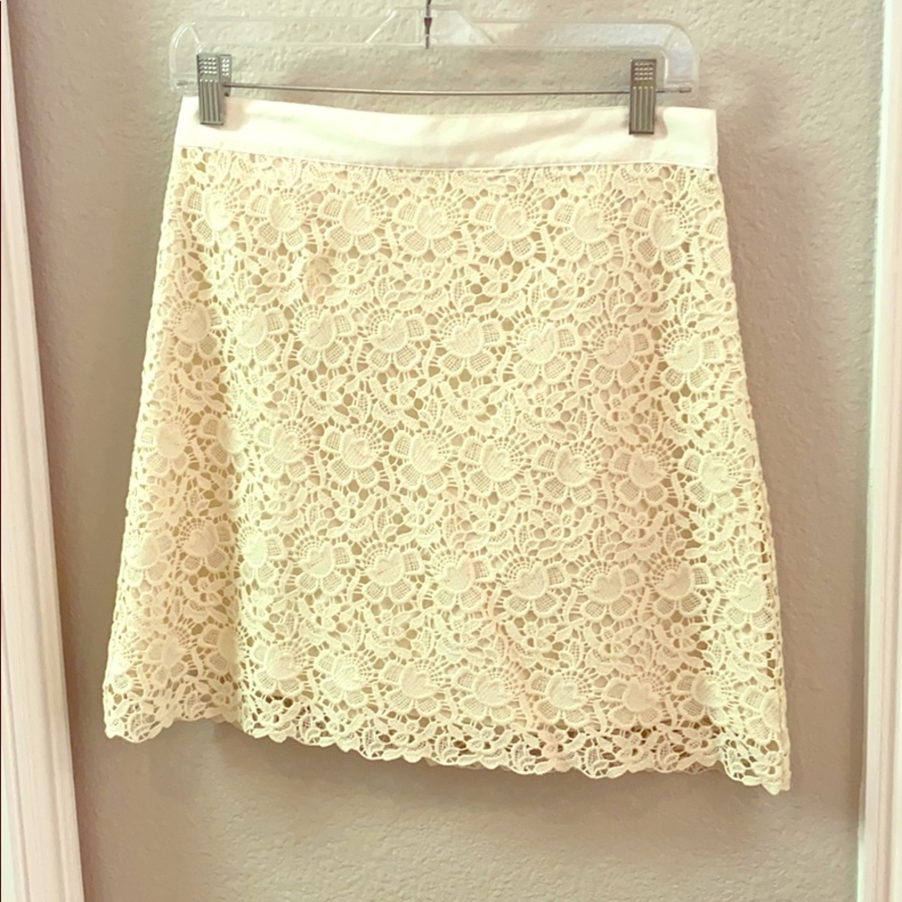 Ann Taylor Loft NWT High Waisted Eyelet Mini SZ 4